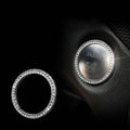 Rhinestone Car Start Button Decorative Ring - Silver - view 4