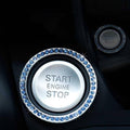 Rhinestone Car Start Button Decorative Ring - Silver - view 5