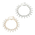 Rhinestone Fringe Anklet Chain for Women - Gold - view 3