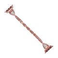 Rhinestone Stainless Steel Watch Band for Apple Watch - Rose Pink