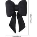 Ribbon Bow Car Neck Pillow Headrest Cushion - Black - view 4