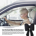 Ribbon Bow Car Neck Pillow Headrest Cushion - Black - view 5