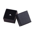 Ring and Earring Gift Boxes Pack of 20 with Sponge Lining 7cm Square - Black