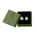 Ring and Earring Gift Boxes Pack of 20 with Sponge Lining 7cm Square - Green