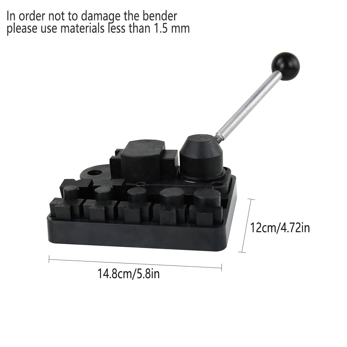 Ring Bending Tool for Jewellery Making, Ring Shaper Bender with Dies for Metal Strips up to 1.5 mm - view 3
