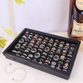 Ring Display Storage Box, 100 Slot - Black, Single (30 x 18 x 4.5 cm) - view 5