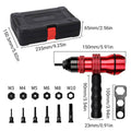 Rivet Nut Gun Set 10 Piece M3 to M10 Threaded Insert Tool Kit for Metal Sheet - view 3