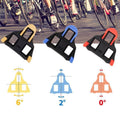 Road Bike Pedal Cleats for Shimano SPD-SL - Blue, 2 Degree Float - view 4