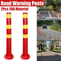 Road Warning Post Flexible Traffic Bollard Reflective Parking Driveway - Pack of 2