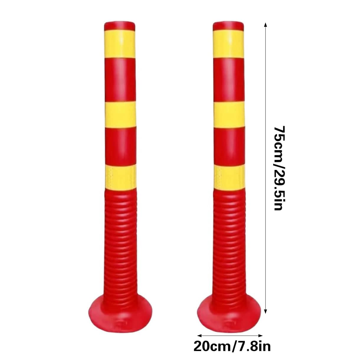 Road Warning Post Flexible Traffic Bollard Reflective Parking Driveway - Pack of 2 - view 3