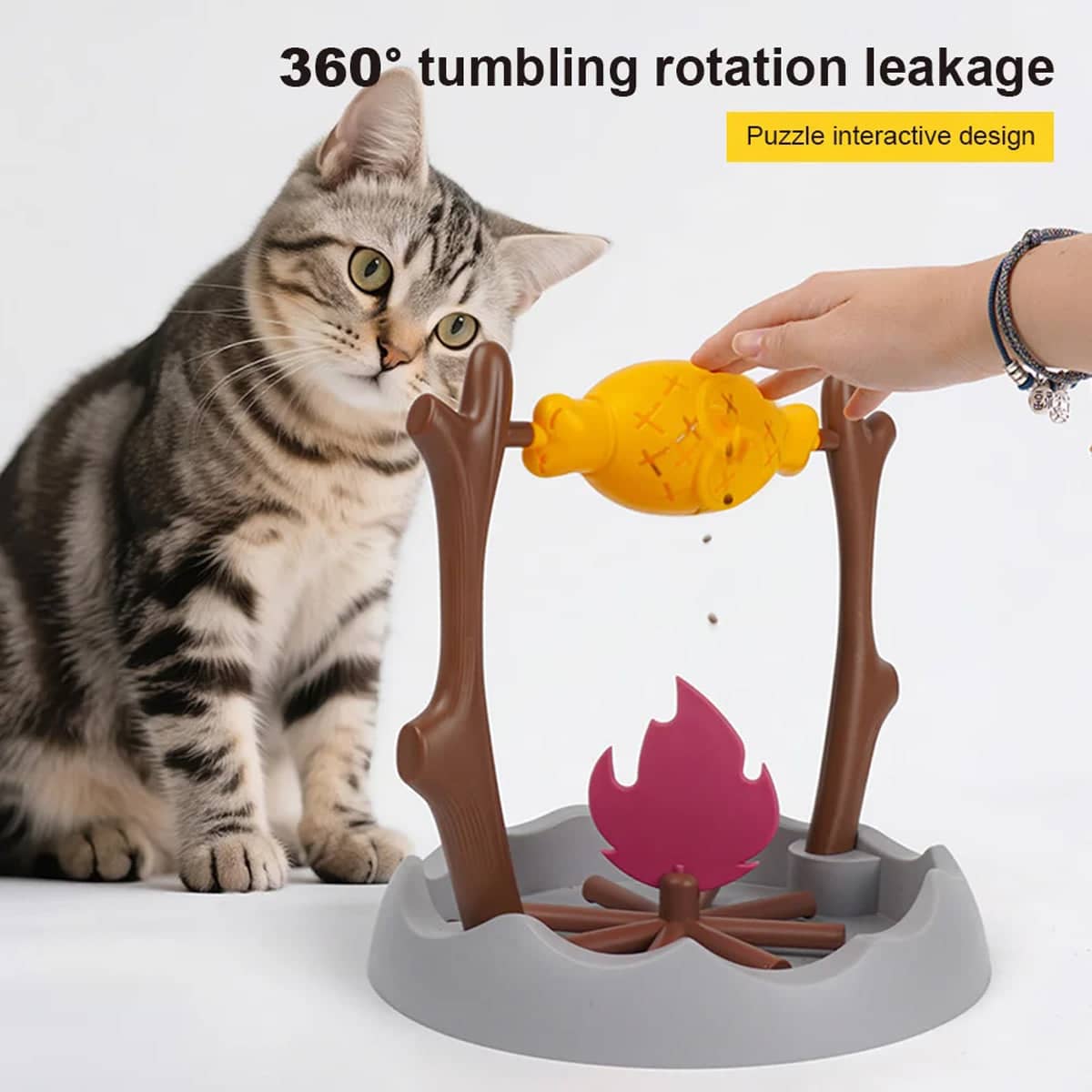 Roast Meat Shaped Slow Feeding Toy for Dogs and Cats - Interactive Pet Puzzle - view 5
