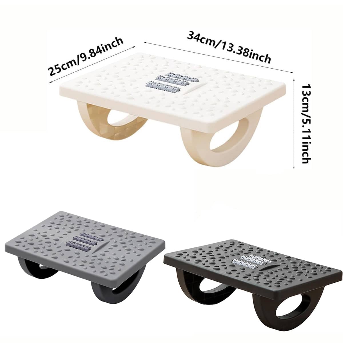 Rocking Footrest with Massage Points - Black - view 3