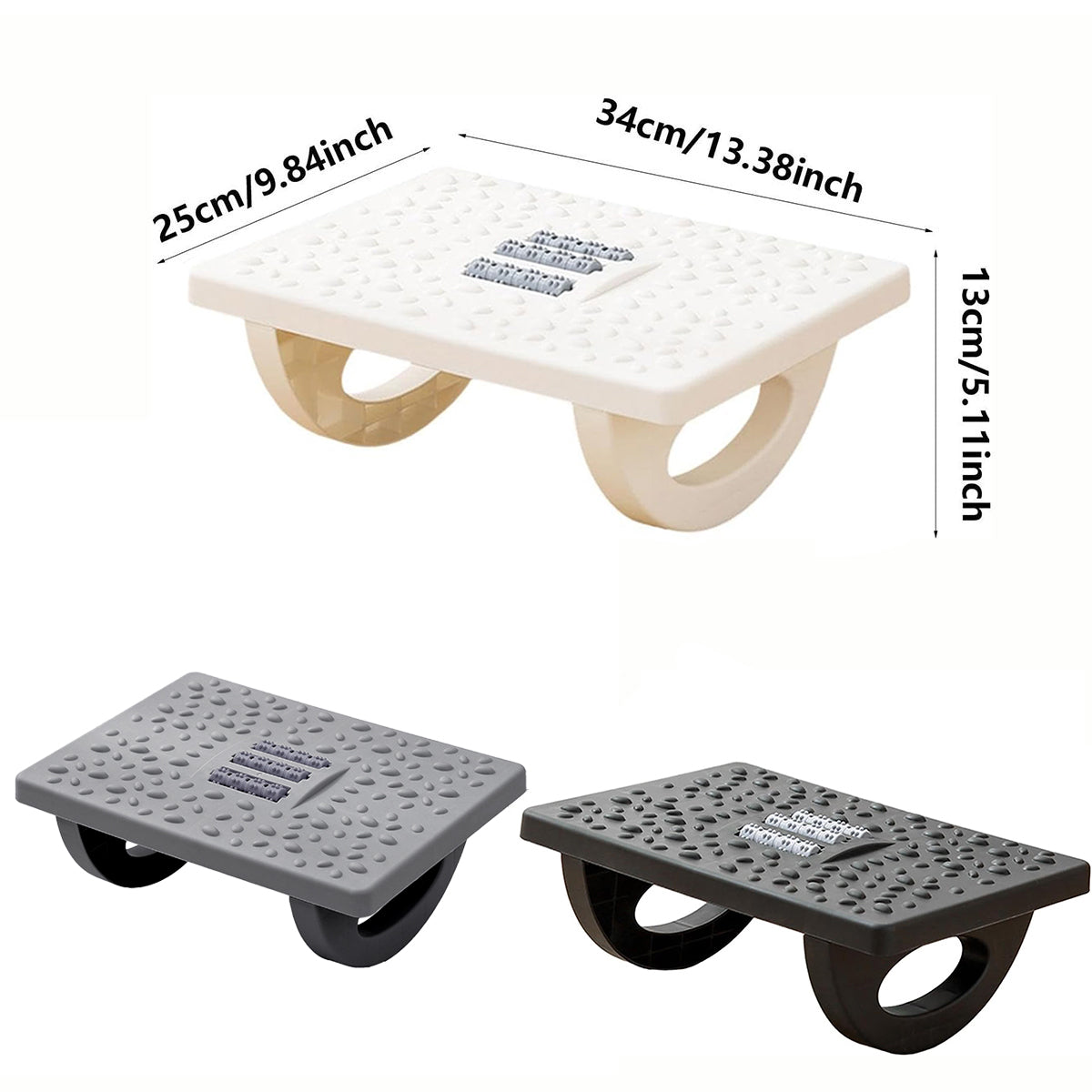 Rocking Footrest with Massage Points - White - view 3