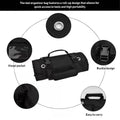 Roll-Up Car Tool Bag with Zip Pockets, Durable Oxford Fabric - Black - view 5