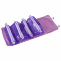 Roll-Up Travel Cosmetic Bag with 4 Detachable Pouches - Purple
