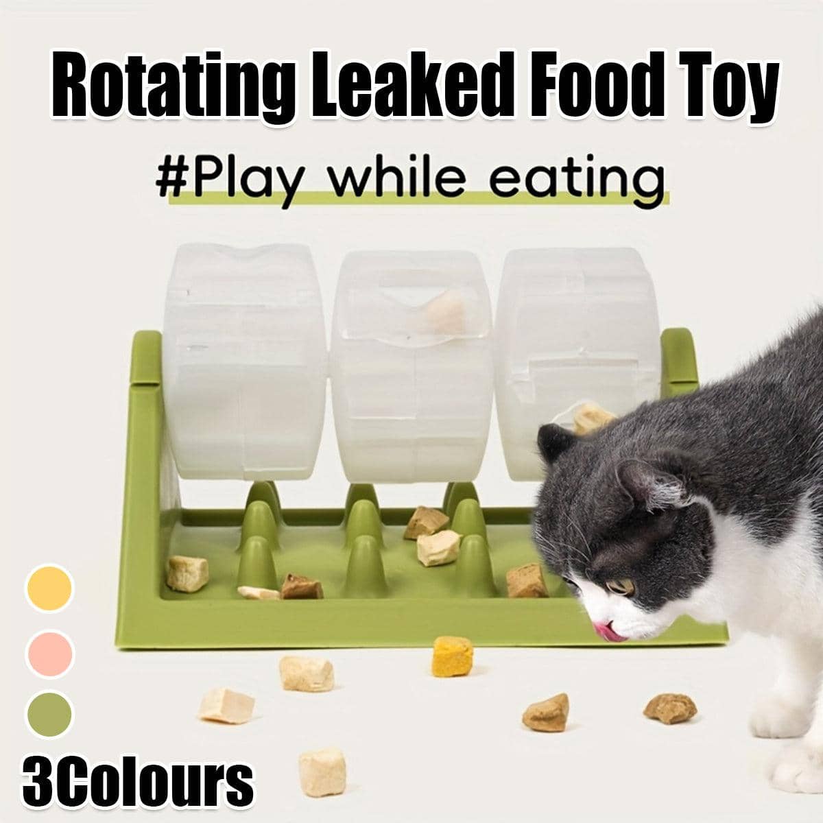 Roller Slow Feeder Toy for Dogs and Cats - Green - view 2