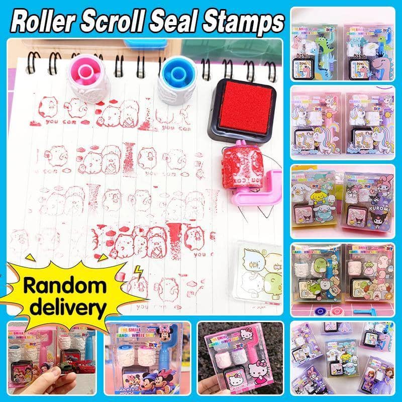 Roller Stamp Set for Scrapbooking and Kids Crafts, 5 Pieces