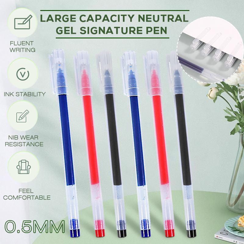 Rollerball Gel Pens, 0.5 mm Fine Point, Pack of 12 - Black - view 2