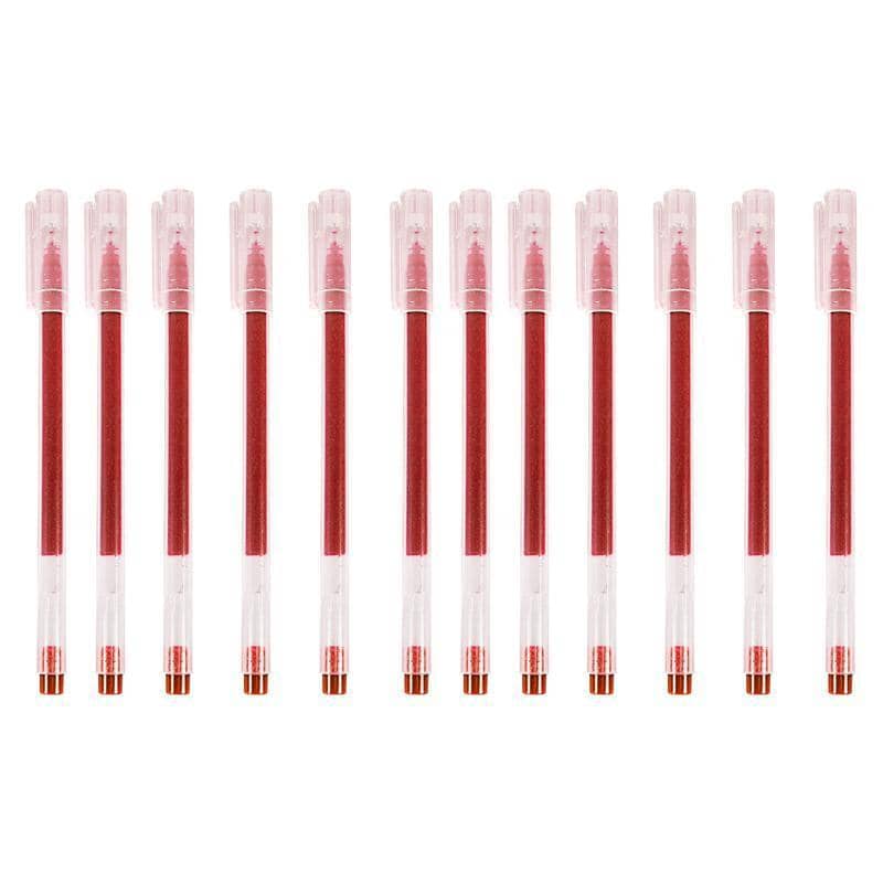 Rollerball Gel Pens, 0.5 mm Fine Point, Pack of 12 - Red