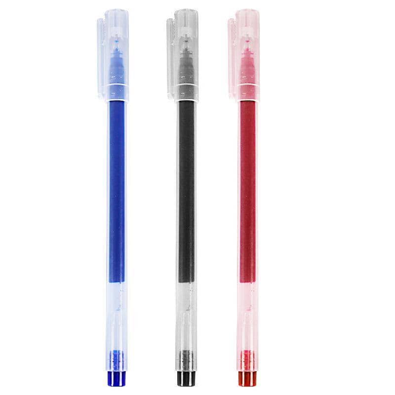 Rollerball Gel Pens, 0.5 mm Fine Point, Pack of 12 - Red - view 3