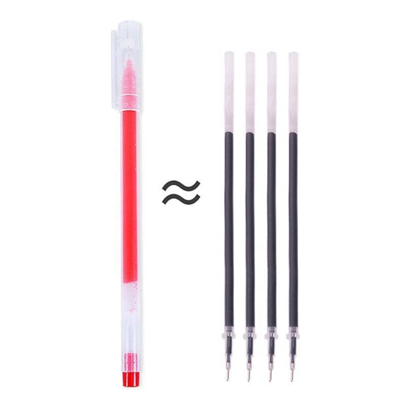 Rollerball Gel Pens, 0.5 mm Fine Point, Pack of 12 - Red - view 5
