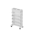 Rolling Bookshelf - 5 Tiers, 39 x 19 x 64.5 cm