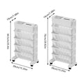 Rolling Bookshelf - 5 Tiers, 39 x 19 x 64.5 cm - view 4