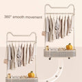 Rolling Clothes Rack with Wheels, White - view 5