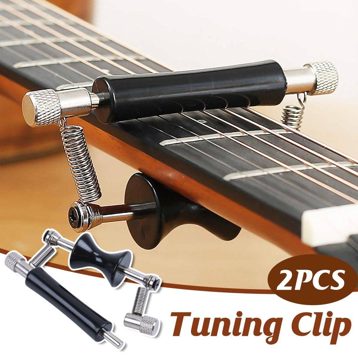 Rolling Guitar Capo Tone Clip Set, Pack of 2