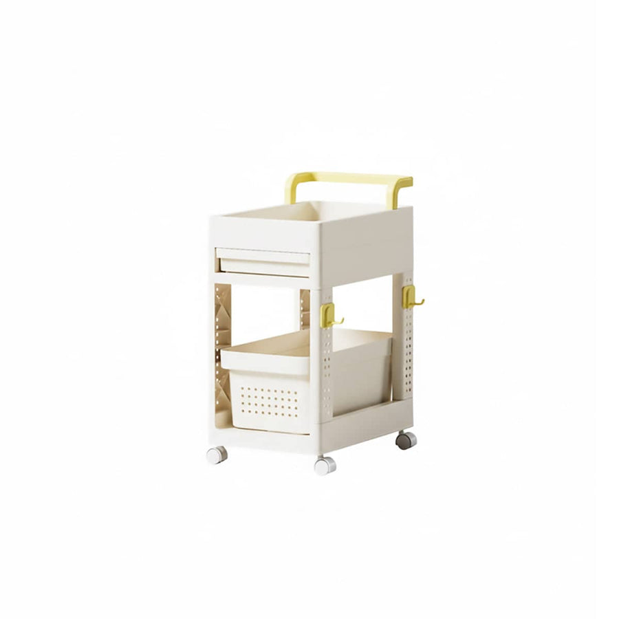 Rolling Storage Trolley Cart with Wheels - 2 Layer, 56 cm High