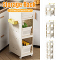 Rolling Storage Trolley Cart with Wheels - 2 Layer, 56 cm High - view 2