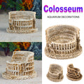 Roman Colosseum Resin Ornament for Fish Tanks, Bonsai and Landscape Scenes, Antique White
