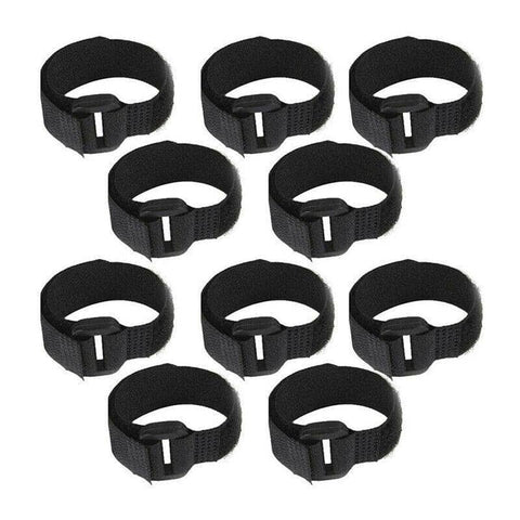 Rooster Anti-Crow Collars, Adjustable Nylon, Pack of 10 - Black