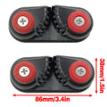 Rope Clamp Set, 2 Pack, Aluminium Alloy, Black, 86 x 38mm - view 3