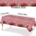 Rose Gold Disposable Waterproof PE Party Tablecloths - Pack of 3 - view 3