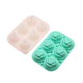 Rose Ice Cube Tray Silicone Mould with Lid - Green