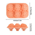 Rose Ice Cube Tray Silicone Mould with Lid - Green - view 4