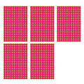 Rose Red Adhesive Round Sticker Dots, 8 mm - 260 Dots per Sheet, 5 Sheets