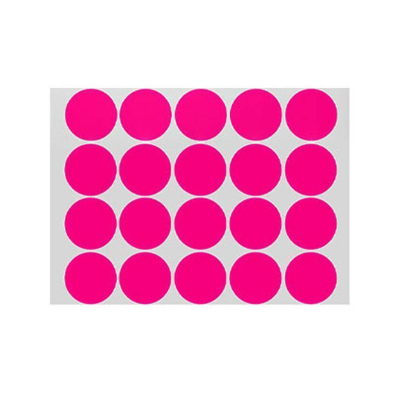 Rose Red Round Sticker Dots Adhesive Labels - 25mm, 40 Dots