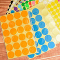 Rose Red Round Sticker Dots Adhesive Labels - 8mm, 1300 Dots - view 3