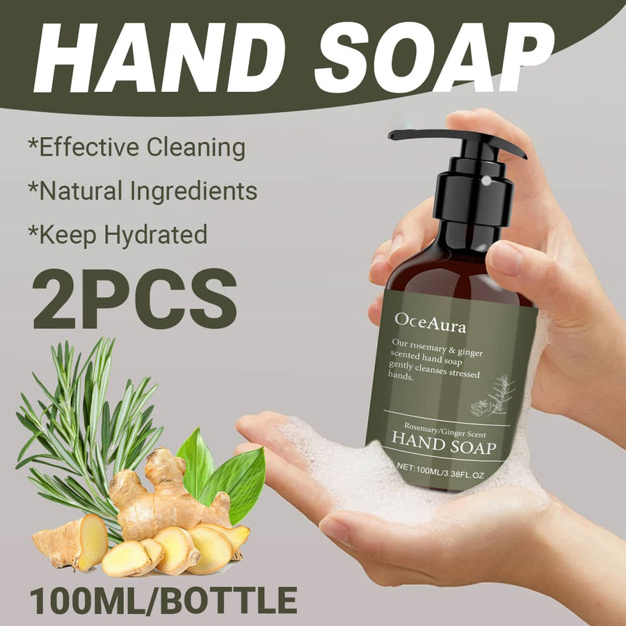 Rosemary Ginger Foaming Liquid Hand Soap, 100ml Pack of 2