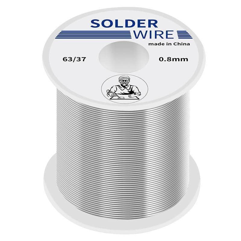 Rosin Core Solder Wire, 0.8 mm 63/37 Tin Lead - 200 g Spool for Electronics - view 2