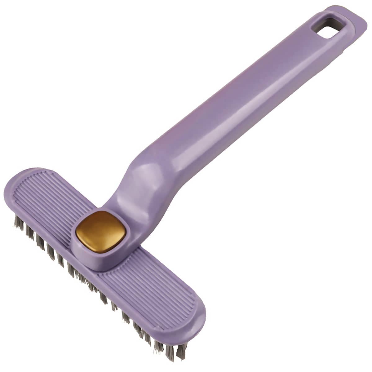 Rotary Bathroom Cleaning Brush with Hard Bristles - Purple