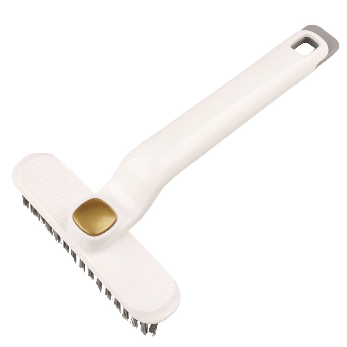 Rotary Bathroom Cleaning Brush with Hard Bristles - White