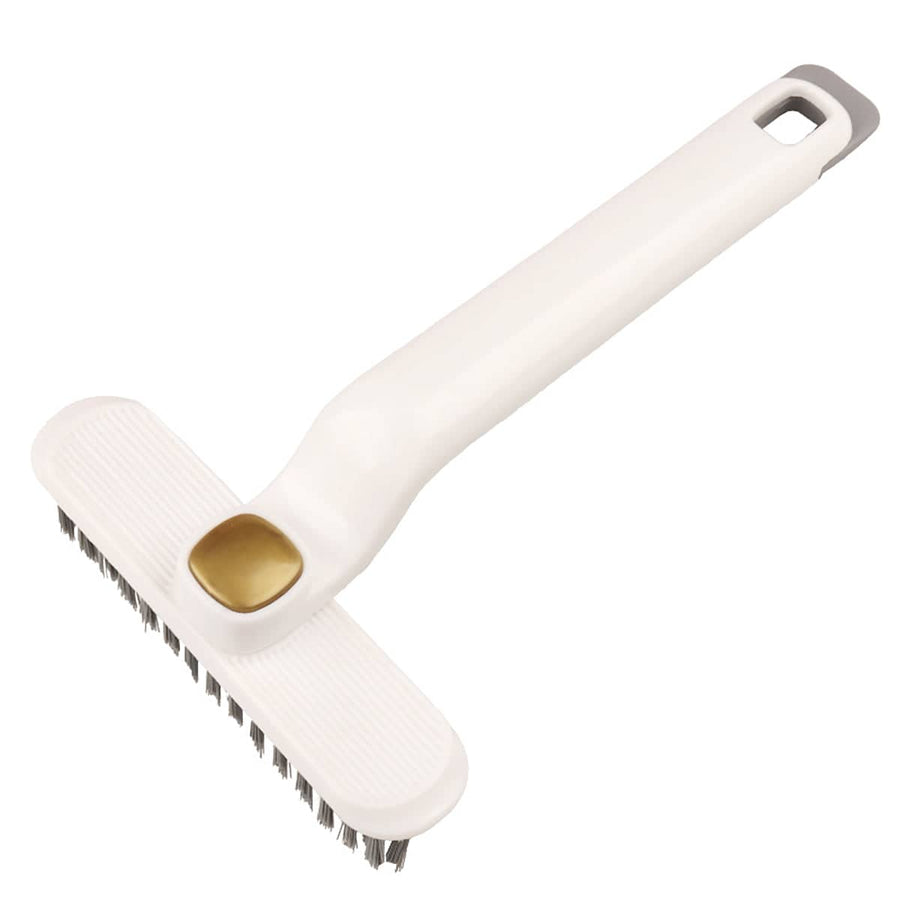 Rotary Bathroom Cleaning Brush with Hard Bristles - White