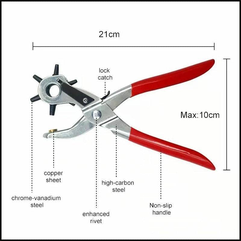 Rotary Leather Hole Punch Plier with 6 Punch Sizes (2 to 4.5 mm) - view 3