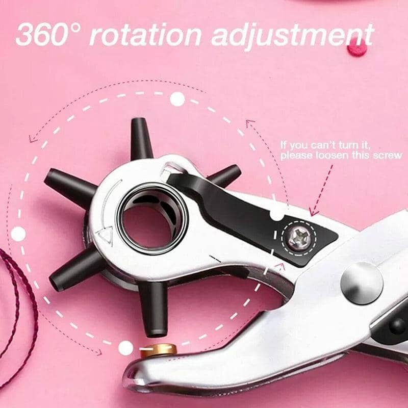 Rotary Leather Hole Punch Plier with 6 Punch Sizes (2 to 4.5 mm) - view 5