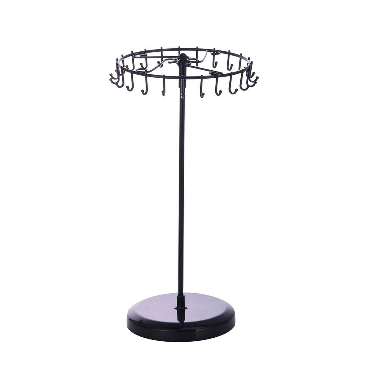 Rotatable Iron Necklace Rack Jewellery Display Stand with 24 Hooks - view 2