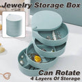 Rotating 4 Layer Jewellery Storage Box Organiser