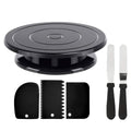 Rotating Cake Turntable Set with Icing Spatula and Decorating Tools - view 2